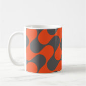 Mug Motif de vague de mode rétro orange (Gauche)