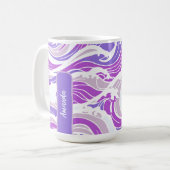 Mug Motif de vague violette (Devant gauche)