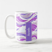 Mug Motif de vague violette (Gauche)