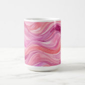 Mug Motif de vagues à l'aquarelle rose (Centre)