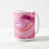 Mug Motif de vagues à l'aquarelle rose (Devant droit)