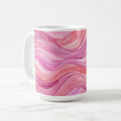 Mug Motif de vagues à l'aquarelle rose (Devant gauche)