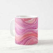 Mug Motif de vagues à l'aquarelle rose (Devant gauche)