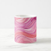 Mug Motif de vagues à l'aquarelle rose (Centre)
