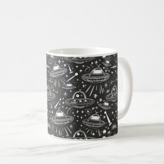Mug Motif de vaisseau spatial (Devant droit)