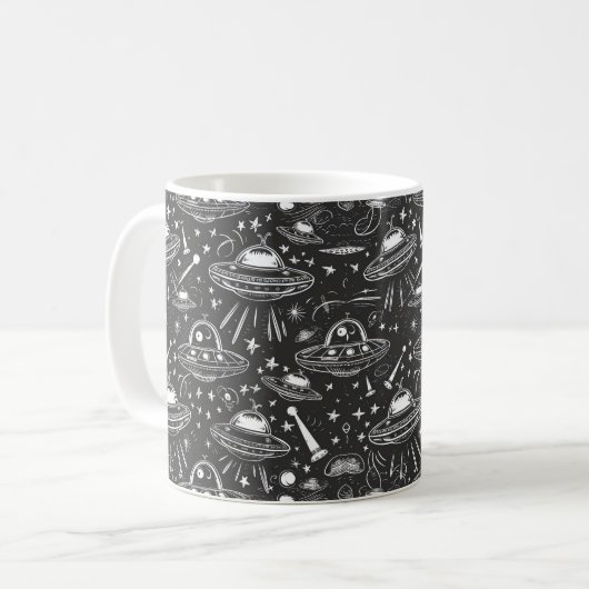 Mug Motif de vaisseau spatial (Devant gauche)