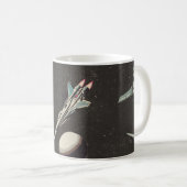 Mug motif de vaisseau spatial vintage (Devant droit)