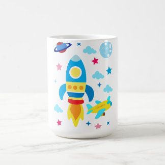 Mug Motif de vaisseaux spatiaux mignons fusées