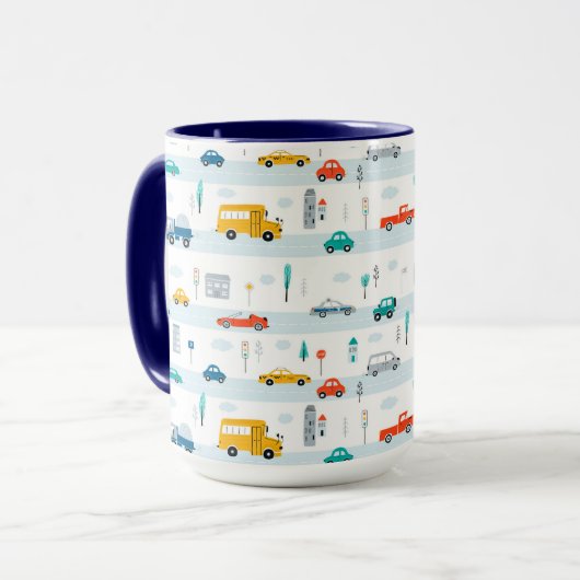 Mug Motif de véhicule routier migre (Devant gauche)