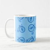 Mug Motif de vélo rétro dans des tons bleus (Gauche)