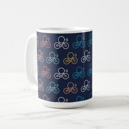 Mug Motif de vélos multicolores (Devant gauche)