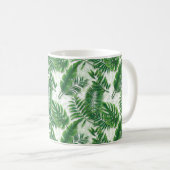 Mug Motif de  vert tropical des Feuilles (Devant droit)