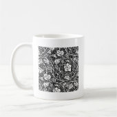 Mug Motif de vigne de raisin noir et blanc de William (Gauche)
