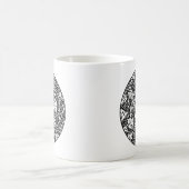 Mug Motif de vigne de raisin noir et blanc de William (Centre)