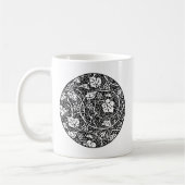 Mug Motif de vigne de raisin noir et blanc de William (Gauche)