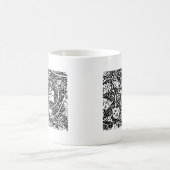 Mug Motif de vigne de raisin noir et blanc de William (Centre)