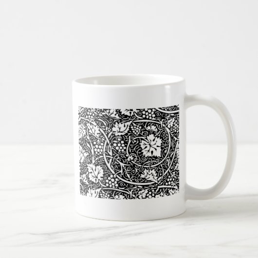 Mug Motif de vigne de raisin noir et blanc de William (Droite)
