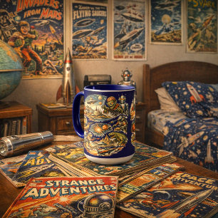 Mug Motif de vignettes d'art de bande dessinée rétro d