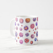Mug Motif de virus bactérien à l'aquarelle (Devant gauche)