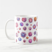 Mug Motif de virus bactérien à l'aquarelle (Gauche)