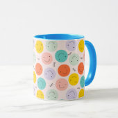 Mug Motif de visage joyeux souriant coloré (Devant droit)