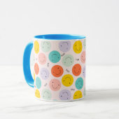 Mug Motif de visage joyeux souriant coloré (Devant gauche)