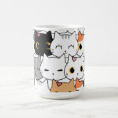 Mug Motif de visages de chat mignons Kawaii  (Centre)
