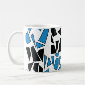Mug Motif de vitrail teinté bleu noir (Gauche)