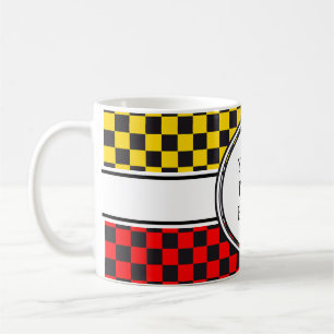 Mug Motif de voiture de course + votre arrière - plan
