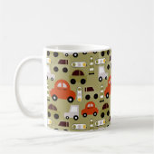Mug Motif de voitures orange (Gauche)