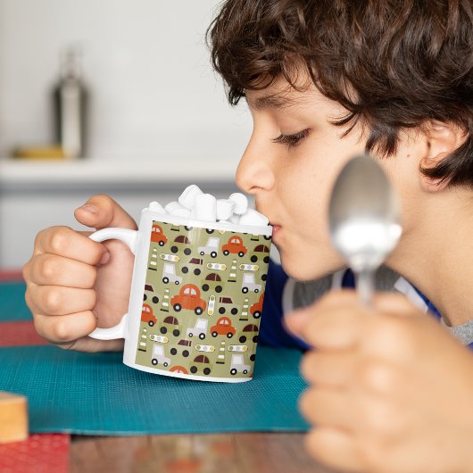 Mug Motif de voitures orange