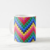 Mug Motif de zigzag coloré (Devant gauche)