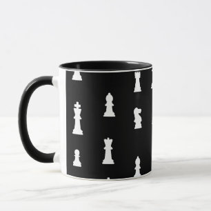 Mug motif d'échecs - noir et blanc