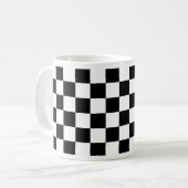 Mug motif d'échiquier noir et blanc (Devant gauche)