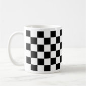 Mug motif d'échiquier noir et blanc (Gauche)
