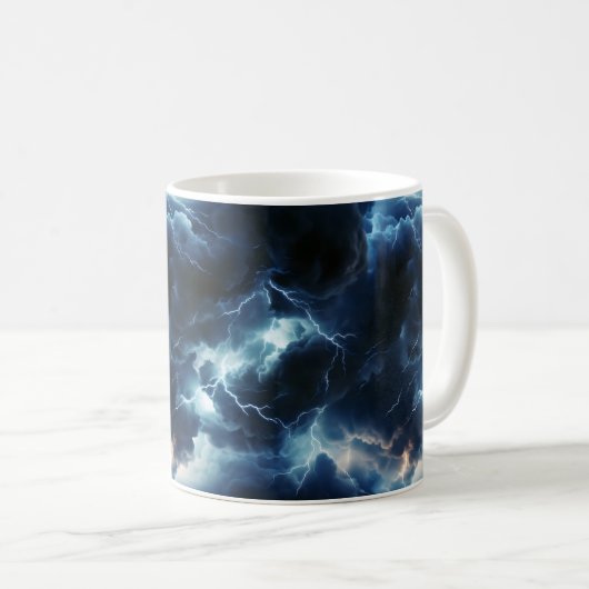 Mug Motif d'éclairage par orage (Devant droit)