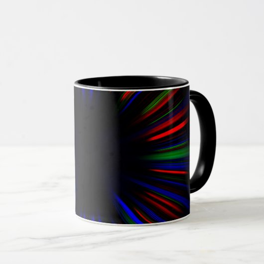Mug Motif d'éclatement bleu et rouge (Devant droit)