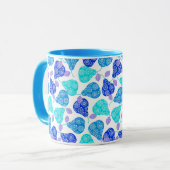 Mug Motif décoratif bleu clair (Devant gauche)