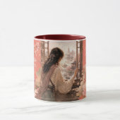 Mug Motif décoratif floral arabe romantique. (Centre)