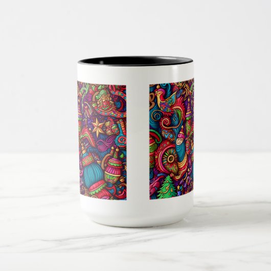 Mug Motif décorative de Noël, 15 oz (Centre)