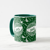Mug Motif décoré d'un monogramme pour le golfeur (Devant gauche)