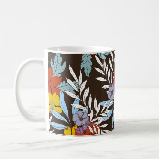 Mug motif d'élégance Abstraite avec arrière - plan fle (Gauche)