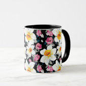 Mug Motif d'élégance avec des fleurs de narcisse (Devant droit)