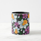 Mug Motif d'élégance avec les fleurs 2 de narcisse (Centre)