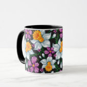 Mug Motif d'élégance avec les fleurs 2 de narcisse (Devant gauche)