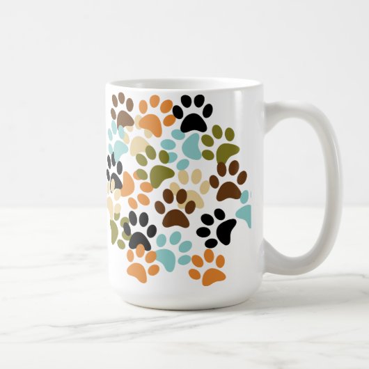 Mug Motif d'empreinte de patte de chien (Droite)