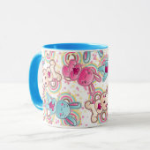 Mug Motif d'enfant de Kawaii avec des griffonnages (Devant gauche)