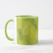 Mug Motif d'ensemble d'ananas sur le vert (Gauche)