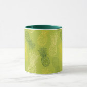 Mug Motif d'ensemble d'ananas sur le vert (Centre)