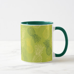 Mug Motif d'ensemble d'ananas sur le vert